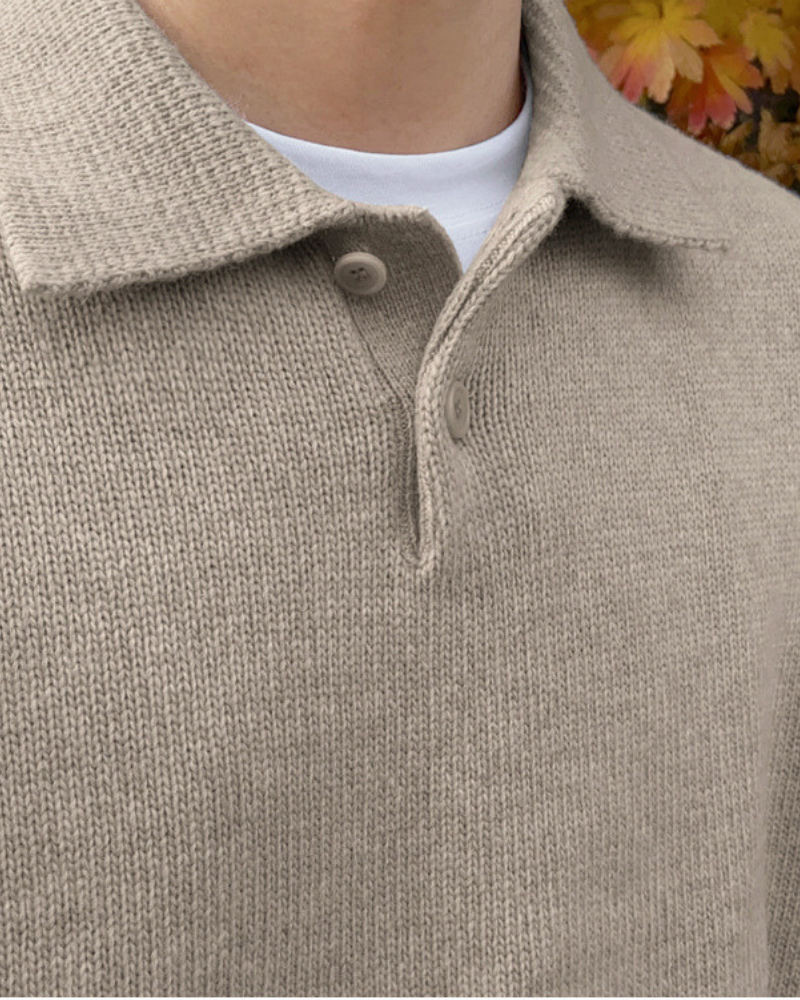 Half Zip Botón
