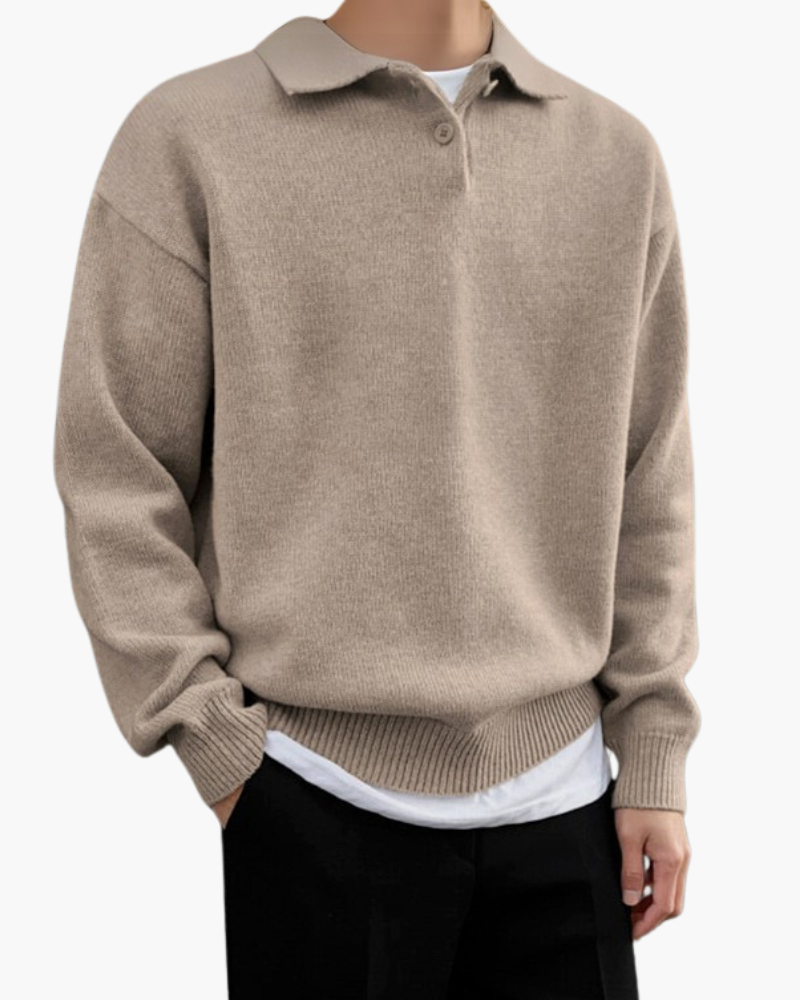 Half Zip Botón