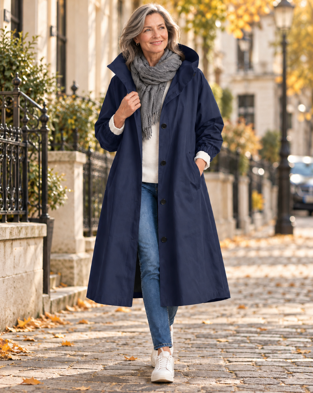 Gabardina Elegante con Capucha