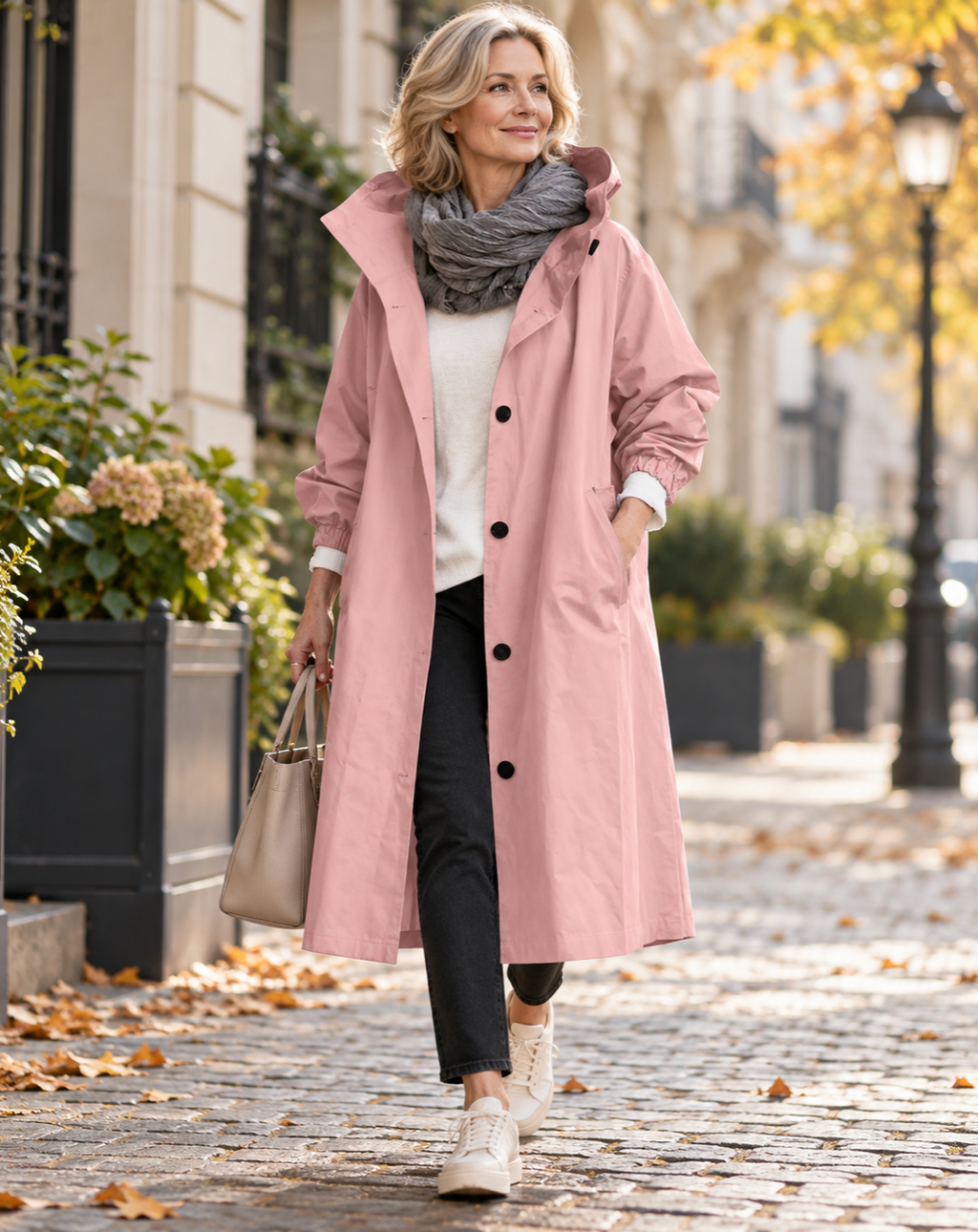 Gabardina Elegante con Capucha