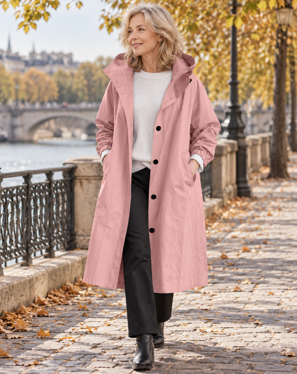 Gabardina Elegante con Capucha