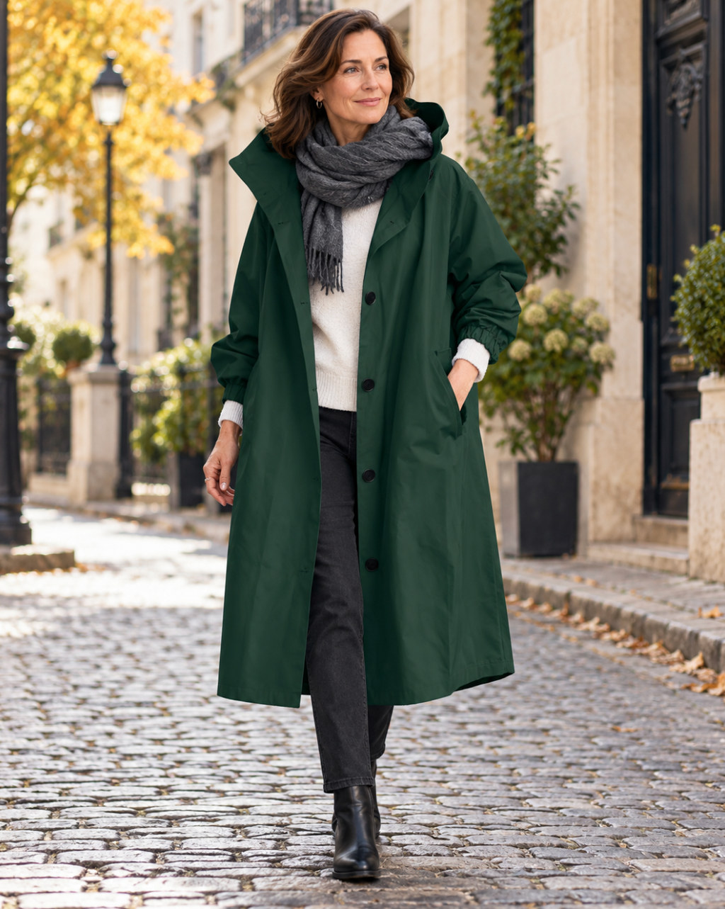 Gabardina Elegante con Capucha