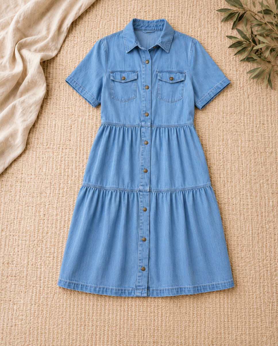 Vestido con Botones Delanteros Elizabeth
