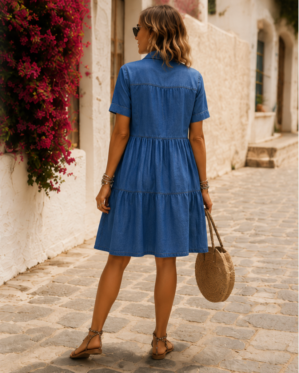 Vestido con Botones Delanteros Elizabeth