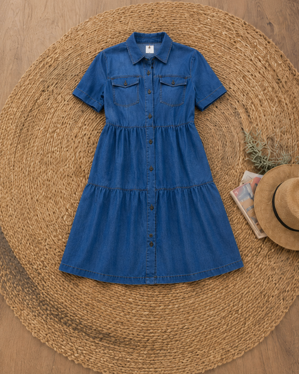 Vestido con Botones Delanteros Elizabeth