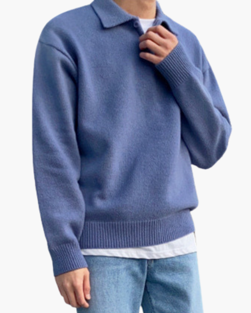 Half Zip Botón