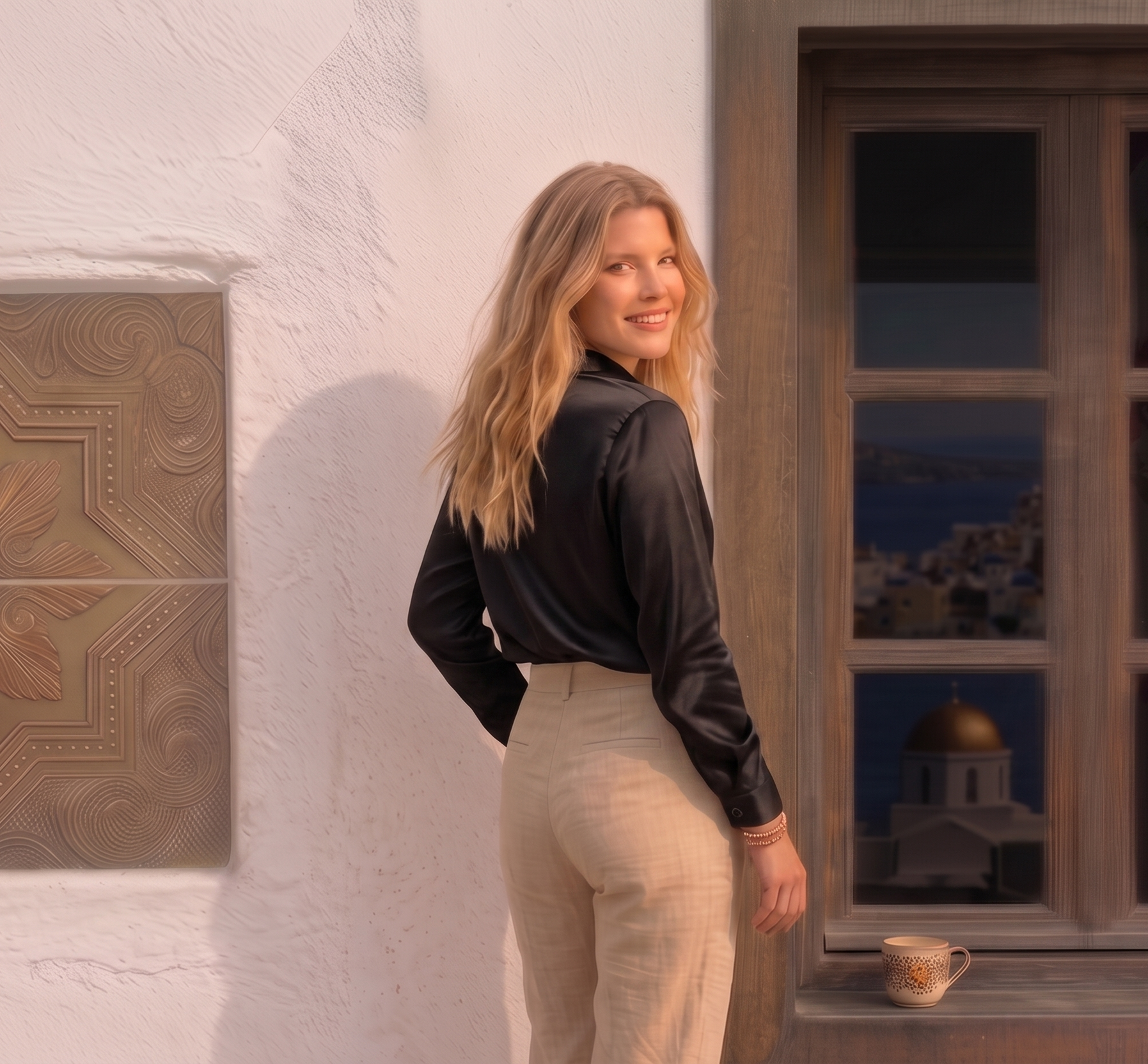 Blusa de satén Nanna