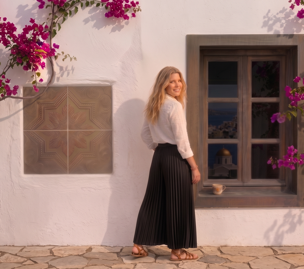 Pantalones negros de satén Lerenza