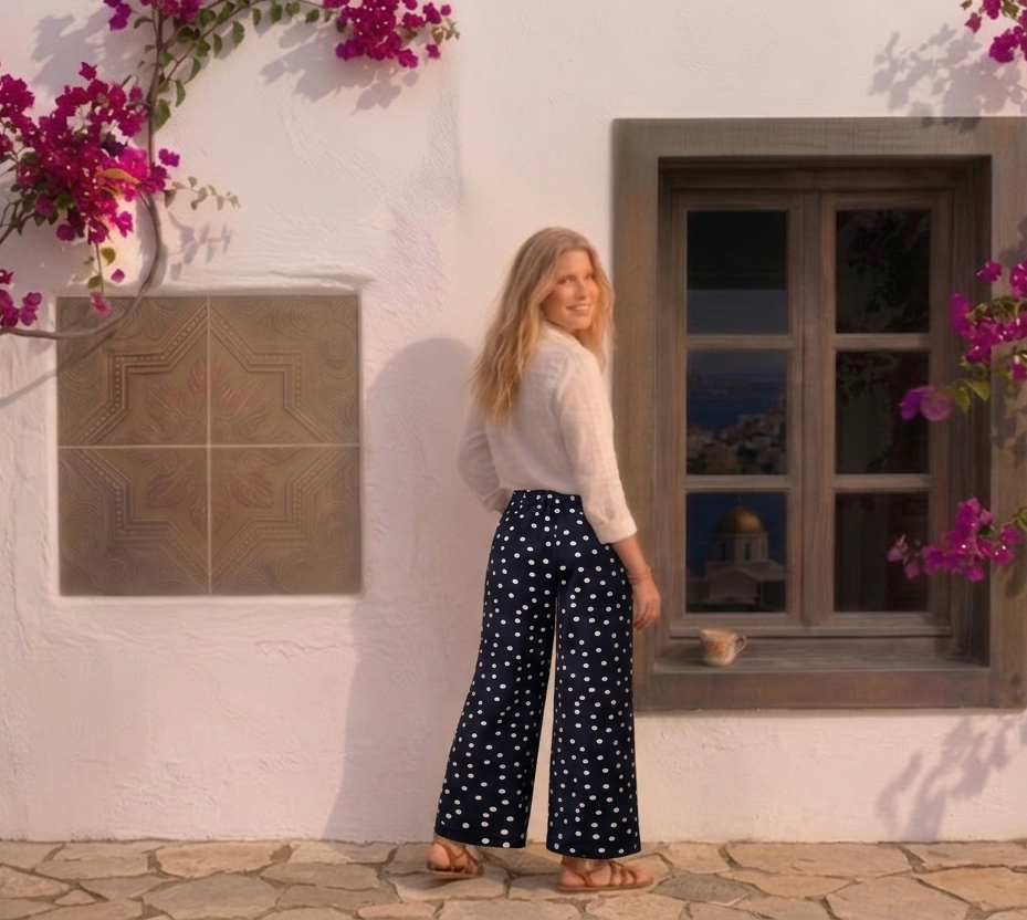 Pantalones largos de satén Seloria