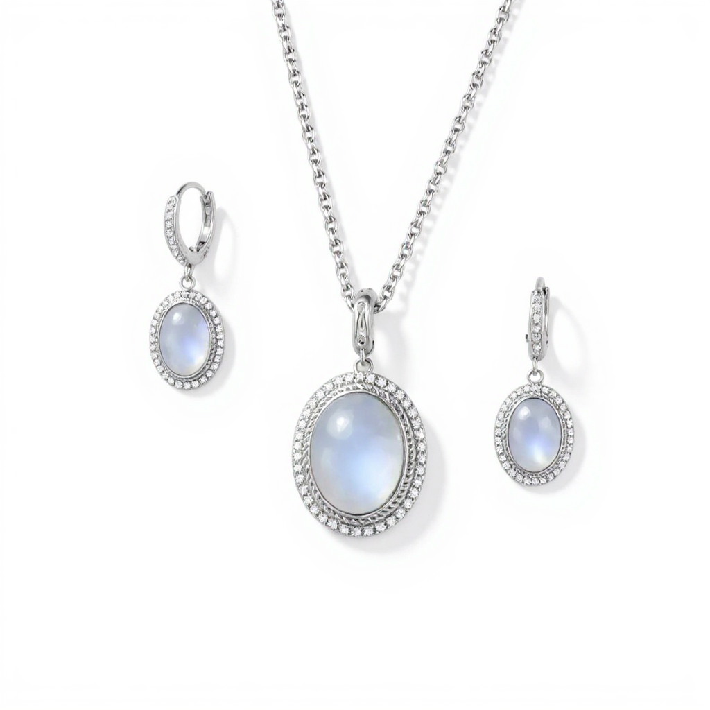Estefanía - Conjunto Collar y Pendientes