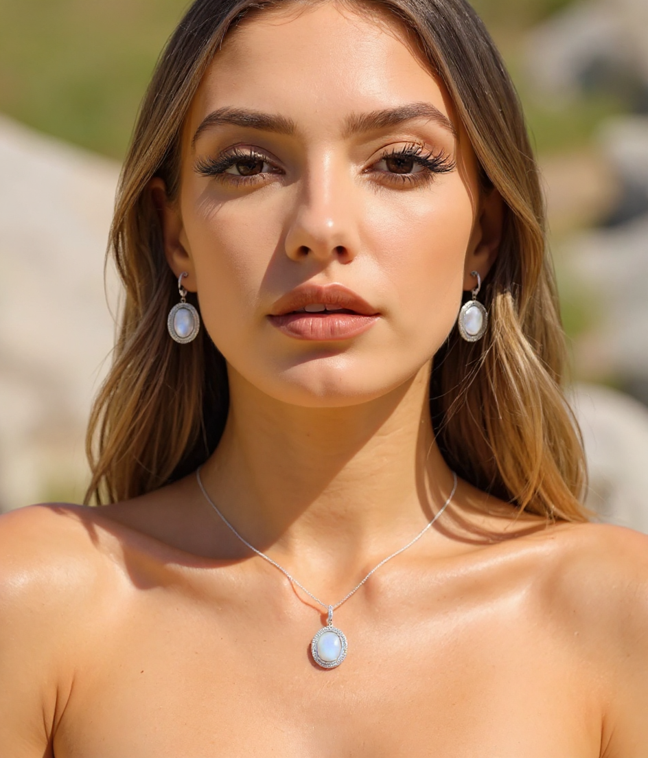 Estefanía - Conjunto Collar y Pendientes