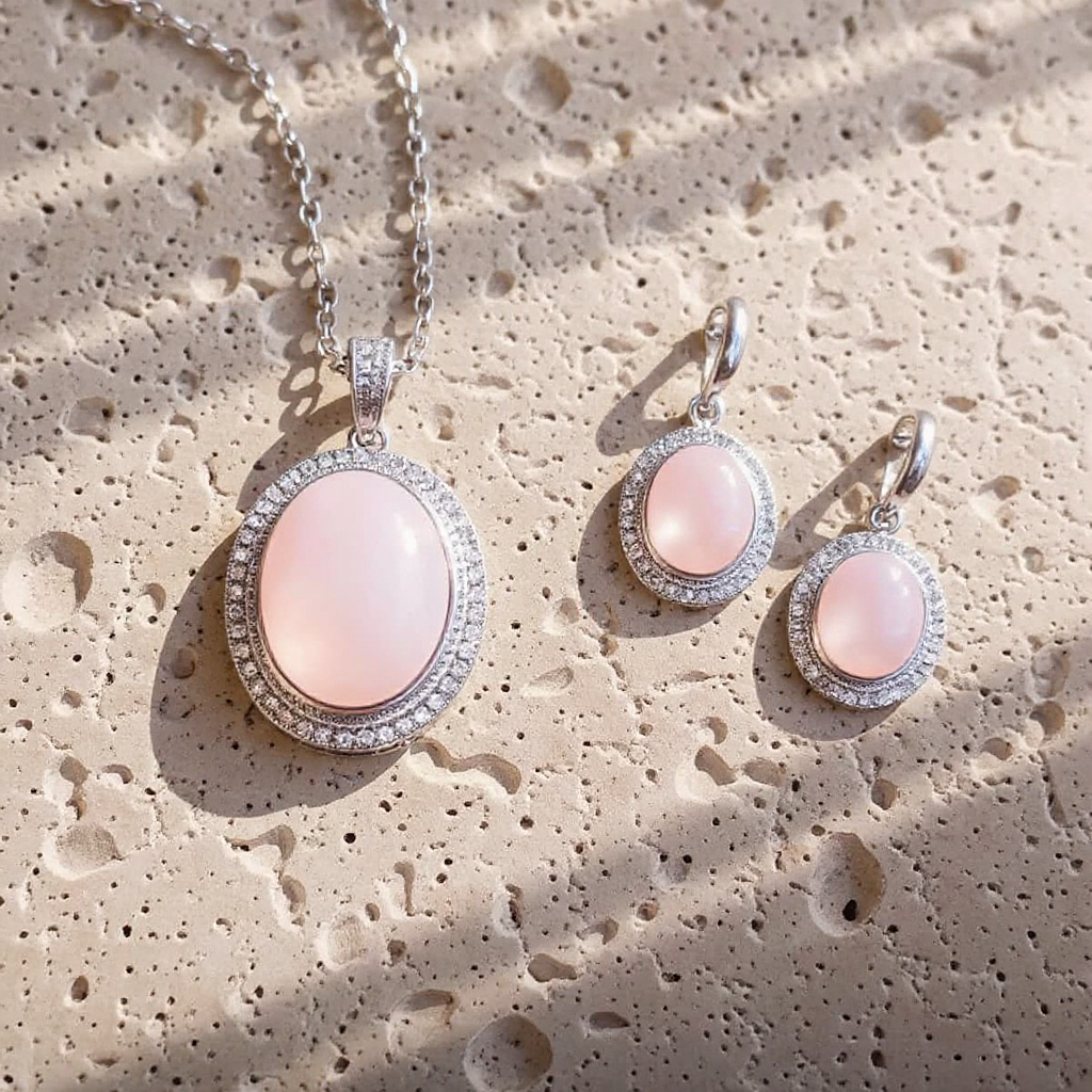 Estefanía - Conjunto Collar y Pendientes